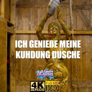 Ich genieße meine Kuhdung Dusche